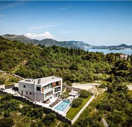 6 Bedroom Villa with Heated Infinity Pool and Sea Views in Orašac, Dubrovnik Riviera, sleeps 10-12